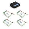 4 Baterias lipo 3.7v 250 mah + Multicargador