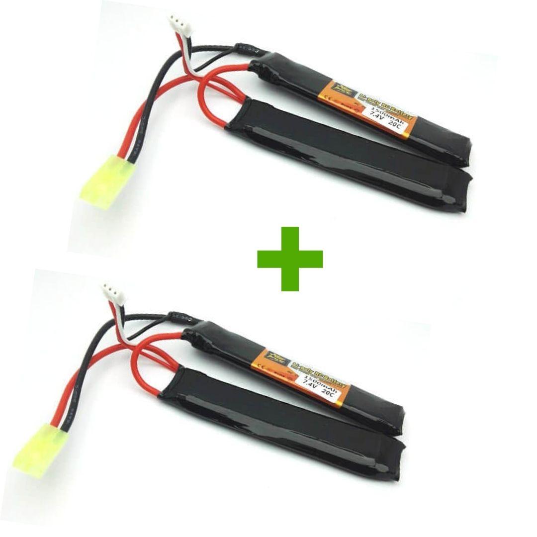Batterie Lipo 7.4V 1500mAh 15C avec câble de Chargement, Batterie au Lithium Rechargeable pour Voiture et Bateau RC Batterie Lipo 7.4V 1500mAh 15C avec câble de Chargement, Batterie au Lithium Rechargeable pour Voiture et Bateau RC
